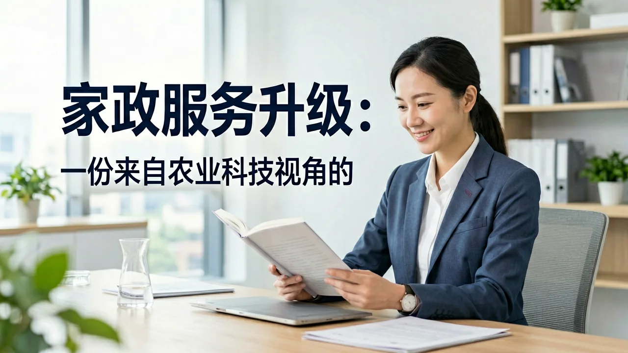 家政服务升级：一份来自农业科技视角的实用清单